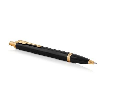 Шариковая ручка Parker IM Metal Black GT, стержень: M, цвет чернил: blue
