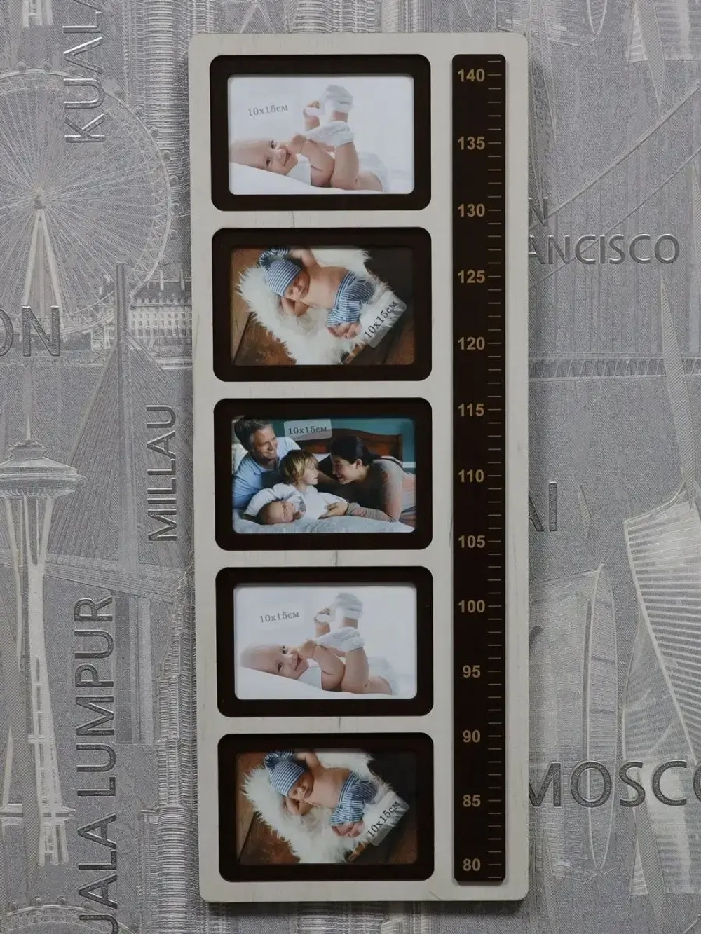 Фоторамка-ростомер на 5 фото