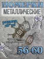 Номерки на ключи металлические 56-60