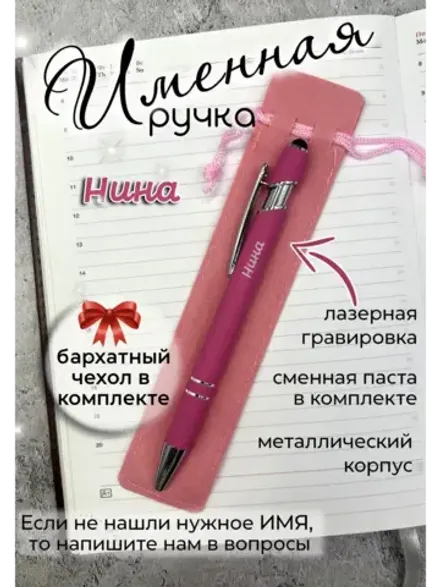 Ручка именная Нина в чехле