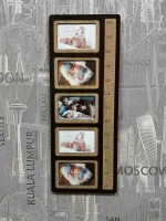 Фоторамка-ростомер на 5 фото