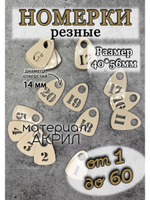 Номерки для гардероба прорезные