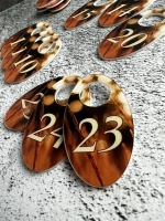 Номерки для гардероба акрил 4х7 см