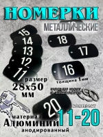 Номерки на ключи металлические