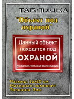 Табличка композит на дачу Объект Под охраной