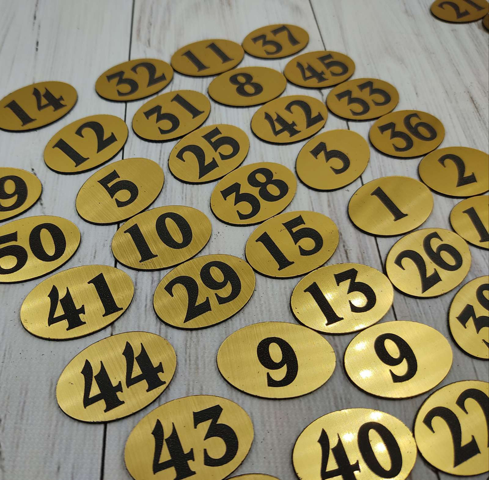 Нумерация для гардероба 200шт (овал)