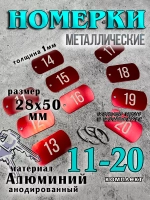 Номерки на ключи металлические