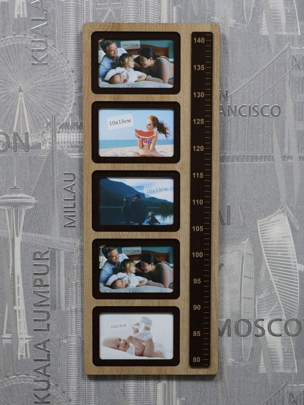 Фоторамка-ростомер на 5 фото
