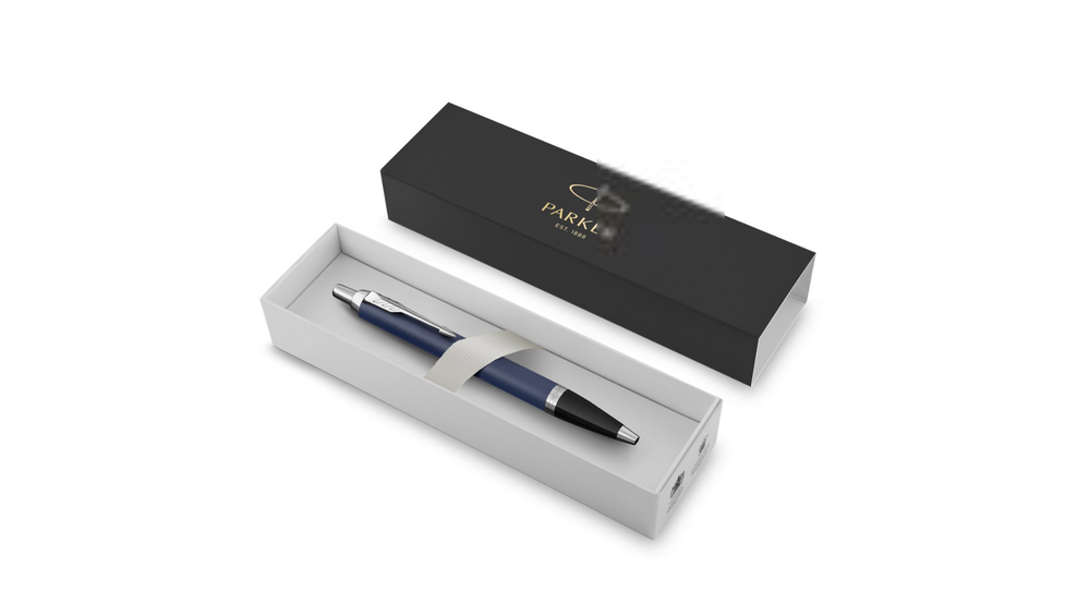 Шариковая ручка Parker IM Metal Matte Blue CT, стержень: M, цвет чернил: blue