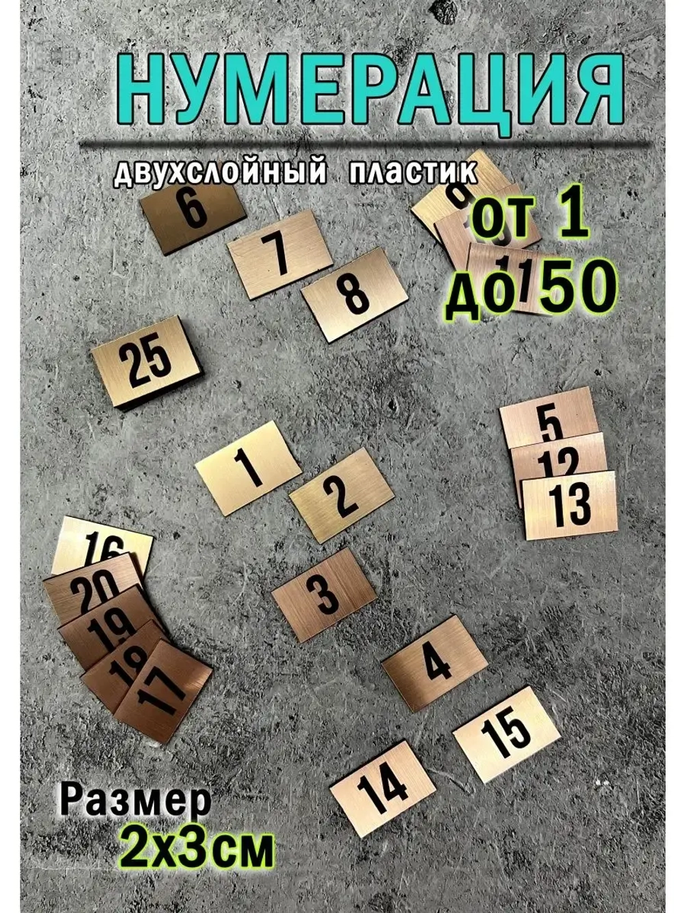 Нумерация гардеробная