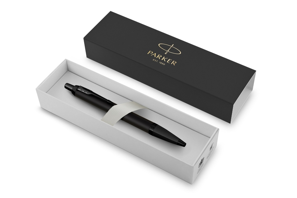 Шариковая ручка Parker IM Achromatic, Black BT, стержень: M, цвет чернил: blue
