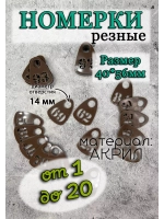 Номерки для гардероба прорезные