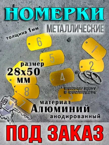 Номерки на ключи (на заказ)