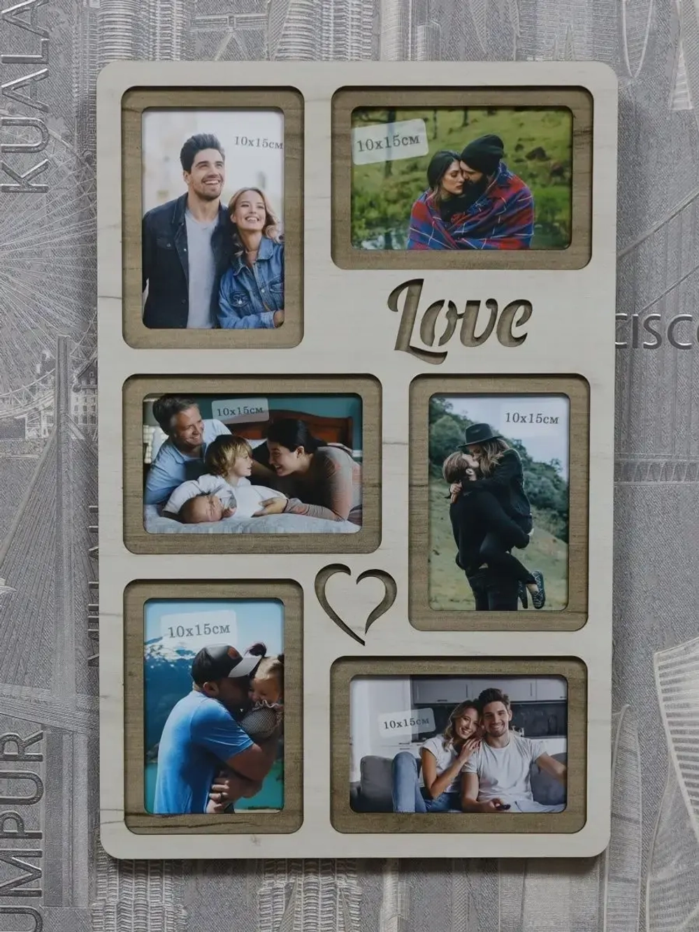 Фоторамка "LOVE" на 6 фото 10х15см
