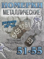 Номерки на ключи металлические 51-55