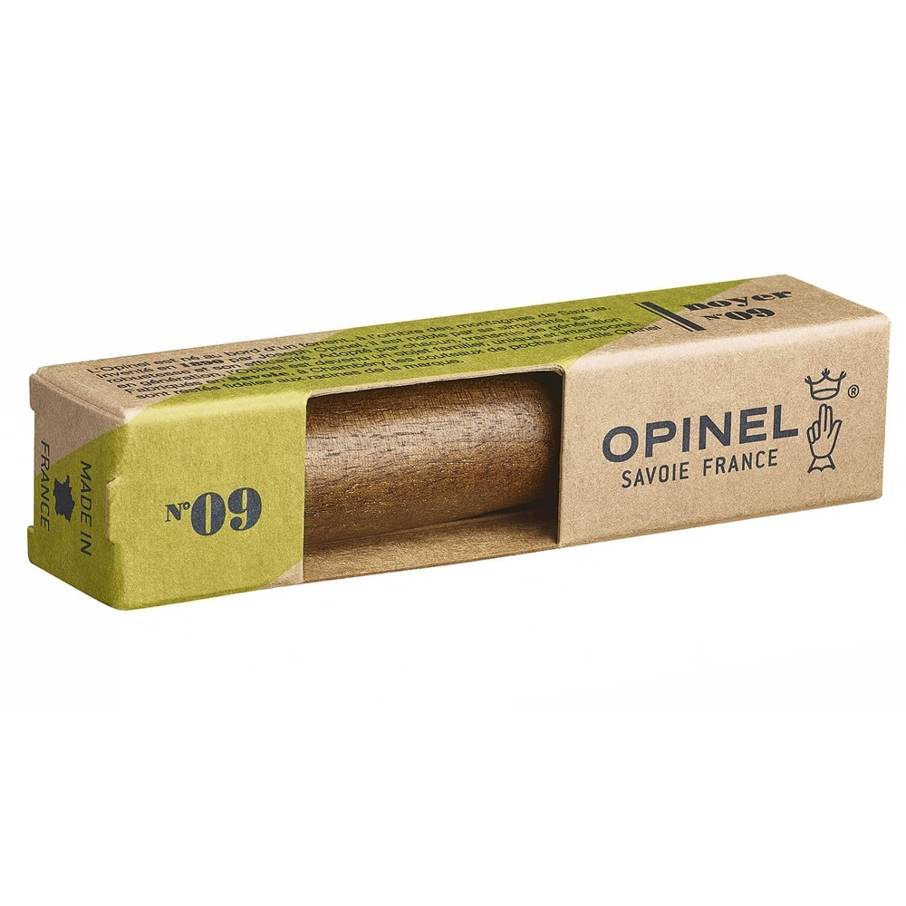 Нож Opinel №9, нержавеющая сталь, ореховая рукоять в картонной коробке, 002425