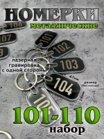 Номерки на ключи металл