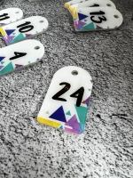 Номерки для гардероба акрил 3х5 см
